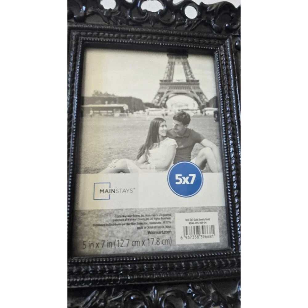 Beautiful Gothic Black Ornate 5x7 Heavy Picture Photo Frame